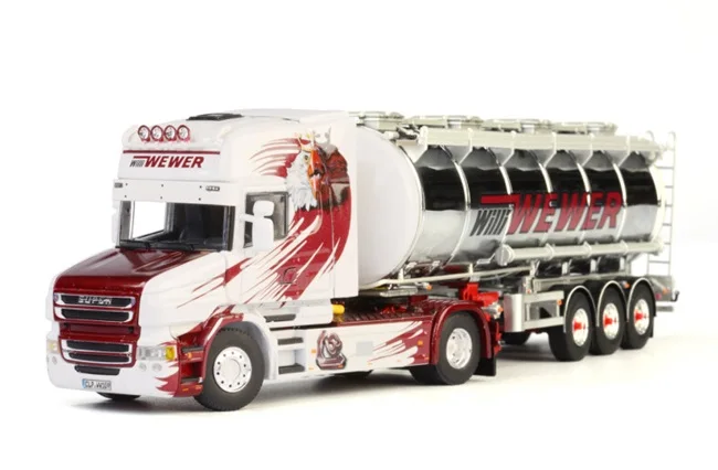 Alloy Model Toy WSI 1:50 Scale SCA-NIA T6 4X2 Axle Truck Tractor Tank Transporter Truck Vehicle Diecast Toy Model,WEWER 01-1509