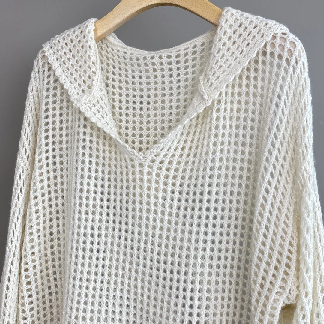 25 outono e inverno novo cashmere com capuz oco malhas femininas manga longa solta camisola superior