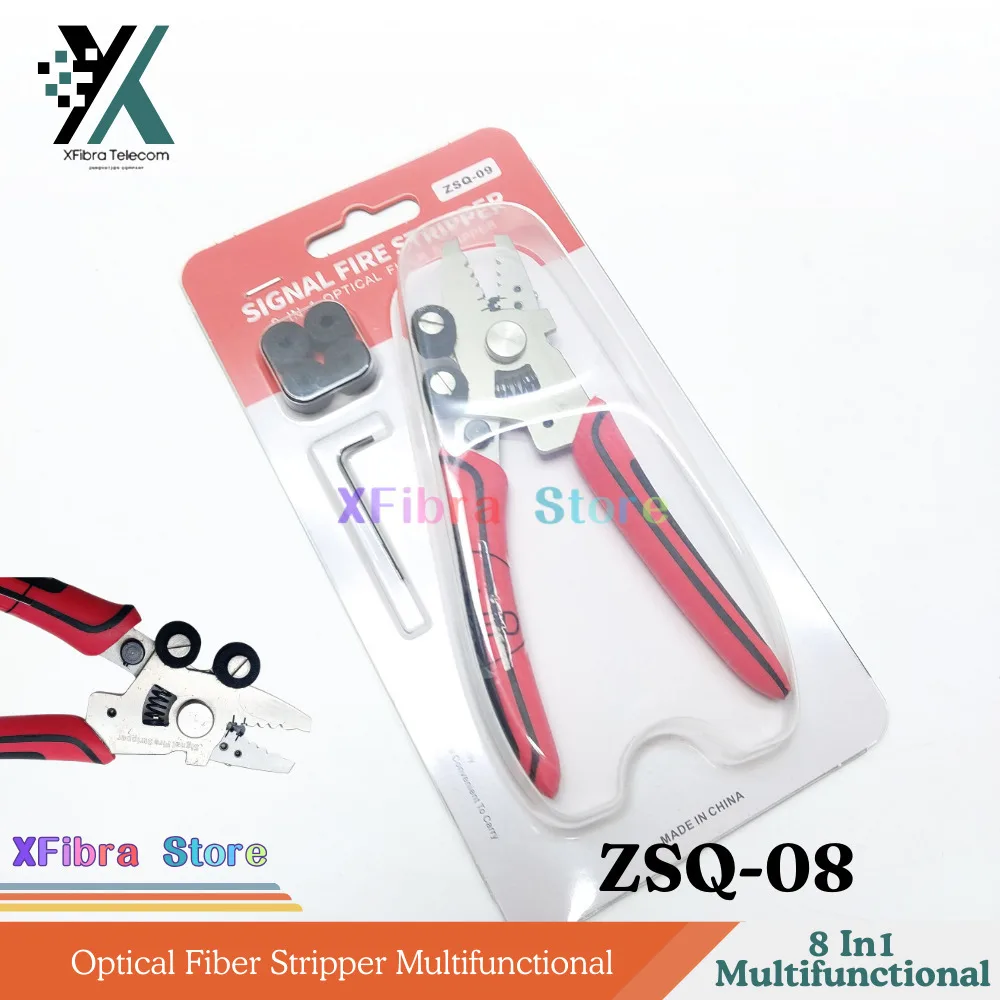 Replaceable Cleaning Cotton ZSQ-08 NEW For FTTH Signalfire 8 In1 Optical Fiber Stripper Multifunctional Optical Fiber Stripper