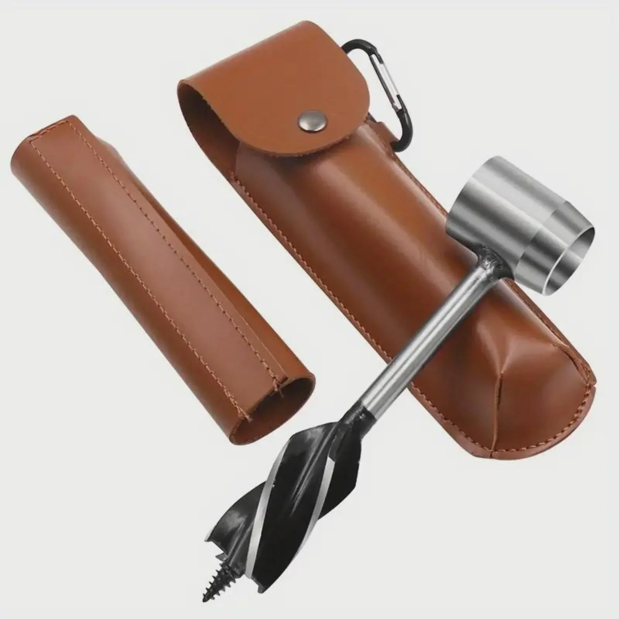 

STONEGO Outdoor Drill Bit Set, Wood Boring & Splitting Tool, Manual Hand Drill for Camping, Survival, and Carpentry