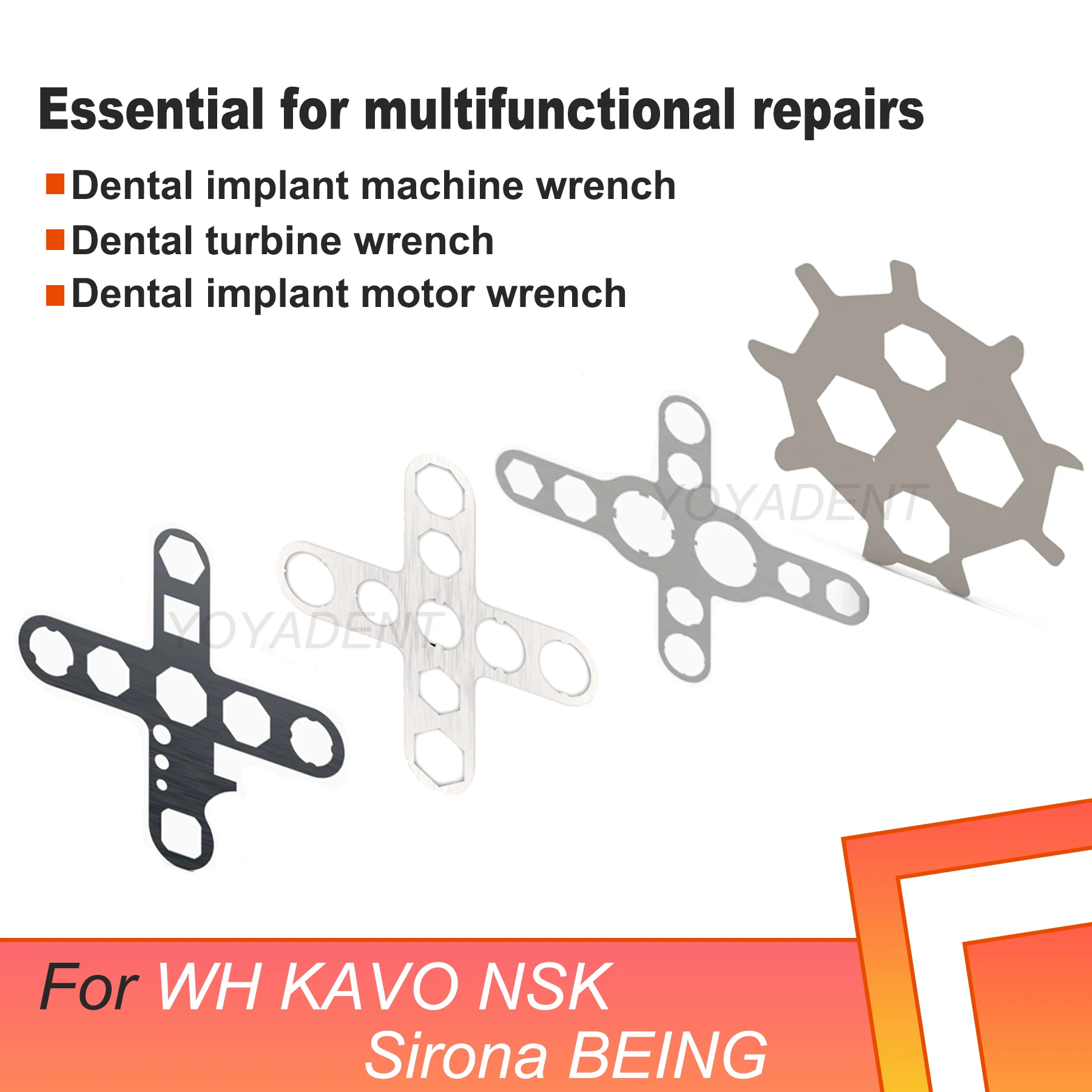 

Dental Remove Back Cover Wrench for High Speed Handpiece Fit NSK/WH/SIRONA/BEING/SINOL/KAVO Planting Motor Handle Dental Tools