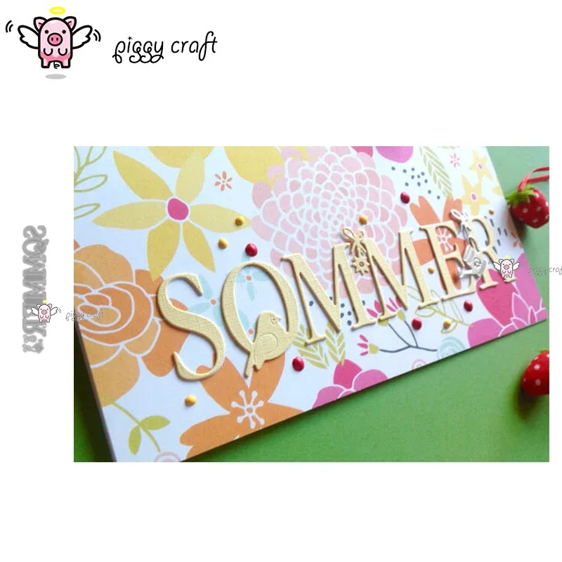 

Металлические вырубные формы Piggy Craft для скрапбукинга: летние буквы, декоративные элементы, ножи, трафареты, штампы