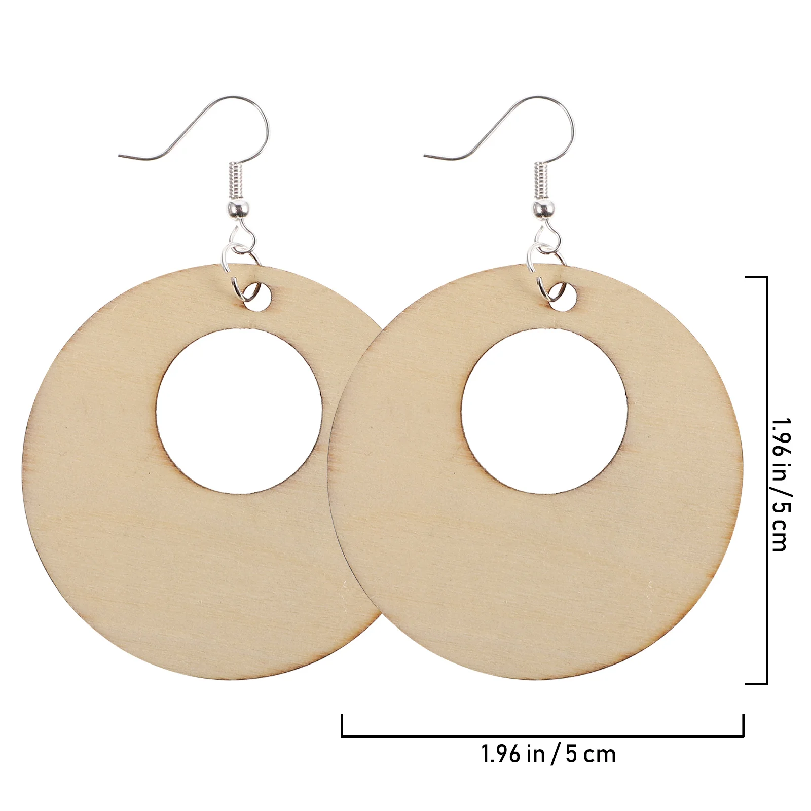 300Pcs Wooden Earrings Set Unfinished Wood Pendant DIY Craft Kit Party Celebration Wedding Jewelry Pendants Earring Pendant Kit
