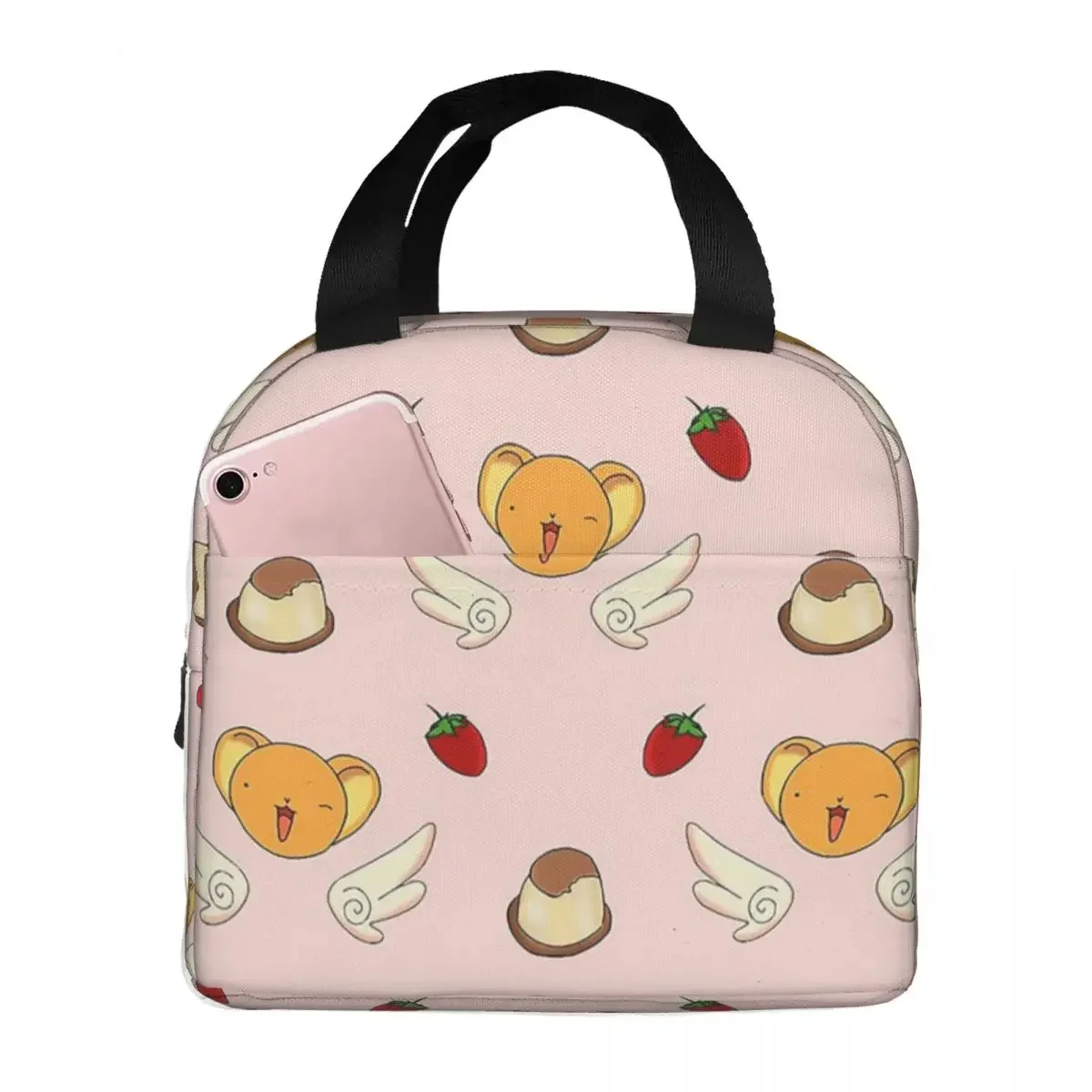 Thermal Lunch Bag for Men Women Kero Cardcaptor Sakura Insulated Cooler Portable Picnic Work Oxford Tote Food Bag