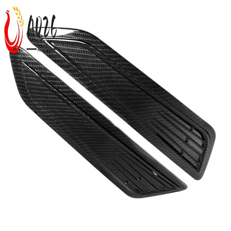 

A026-2Pcs Car Decorative Front Hood Vent Covers Front Bonnet Hood Air Car Vent Scoop Cover Sticker Car Accessories Universal