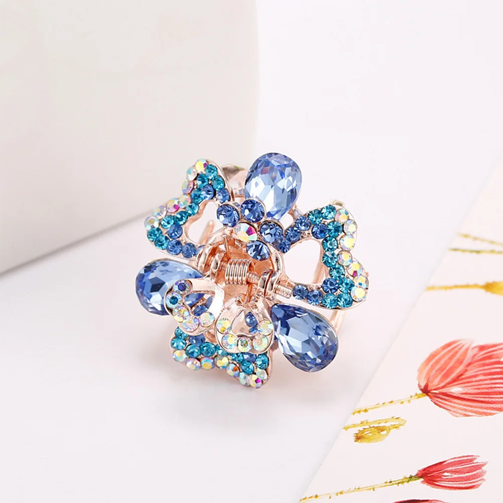 

4 Pcs Crystal Claw Clips Elegant Hair Accessories Women Hairpins Bangs Holder Rhinestone Barrettes Jaw Claw For Party School