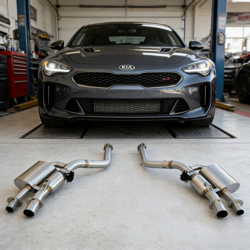 

Tail cat-back exhaust pipe with valve control for Kia Stinger GT 3.3tt 2018-2023 Stainless steel muffler automotive performance