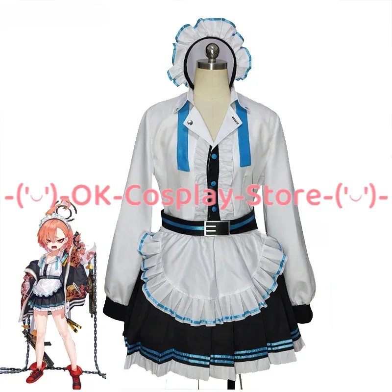 

Game Blue Archive Mikamo Neru Cosplay Costume Women Cute Maid Dress Party Suit Halloween Carnival Uniforms Custom Made