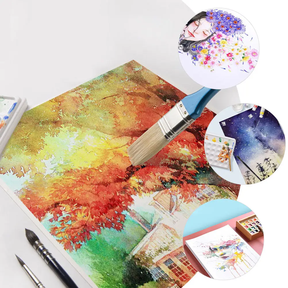 

20 Sheets Watercolor Paper Thick Wear-Resistant Suitable for Beginners Amateurs Educational Art Watercolor Painting Drawing