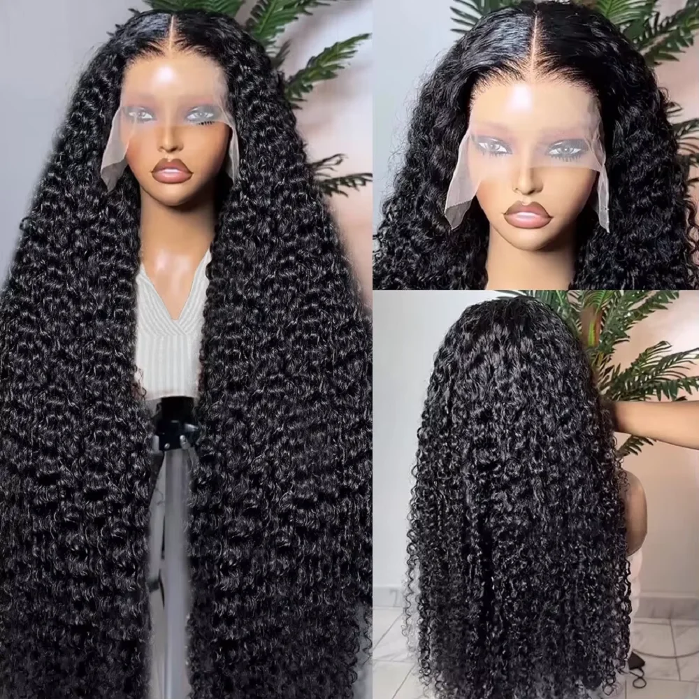 

Deep Curly 250% Transparent 13x6 HD Lace Front Wigs Curly Brazilian Human Hair Deep Wave Full Baby Hair T Part Lace Frontal Wig