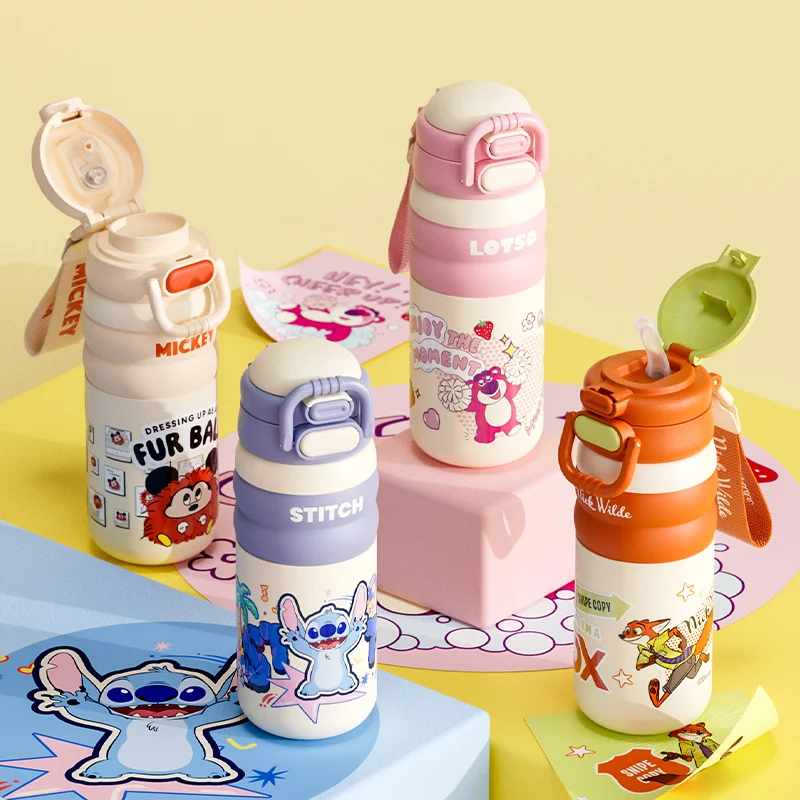 

Disney Stitch Strawberry Bear Children's Water Bottle Insulated Cup 316 Stainless Steel Large Capacity Primary School Pupils' Sp