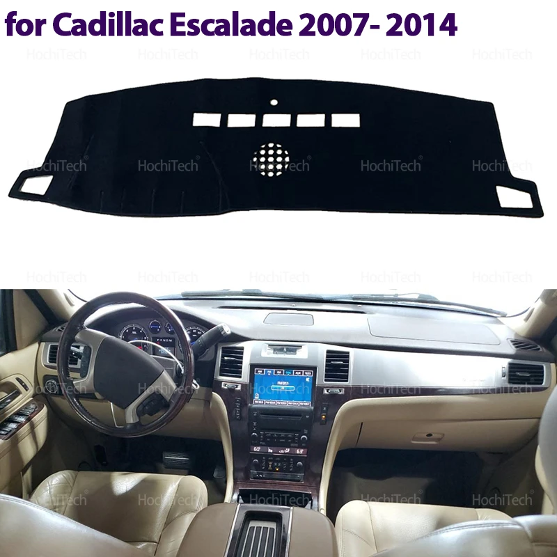 Car Dashboard Sun Shade Cover for Cadillac Escalade 2007- 2014 Mat Avoid Light Pad Anti-UV Non-Slip Carpet Left Right Hand Drive