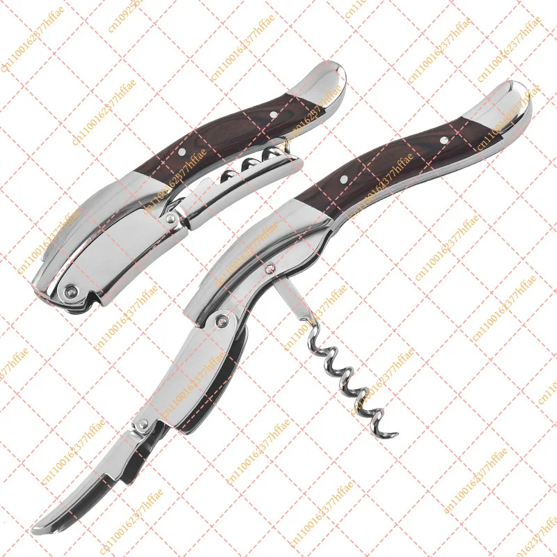 Wood Handle Stainless Steel Wine Opener, Premium Beer Bottle Opener for Home Bar & Gifts