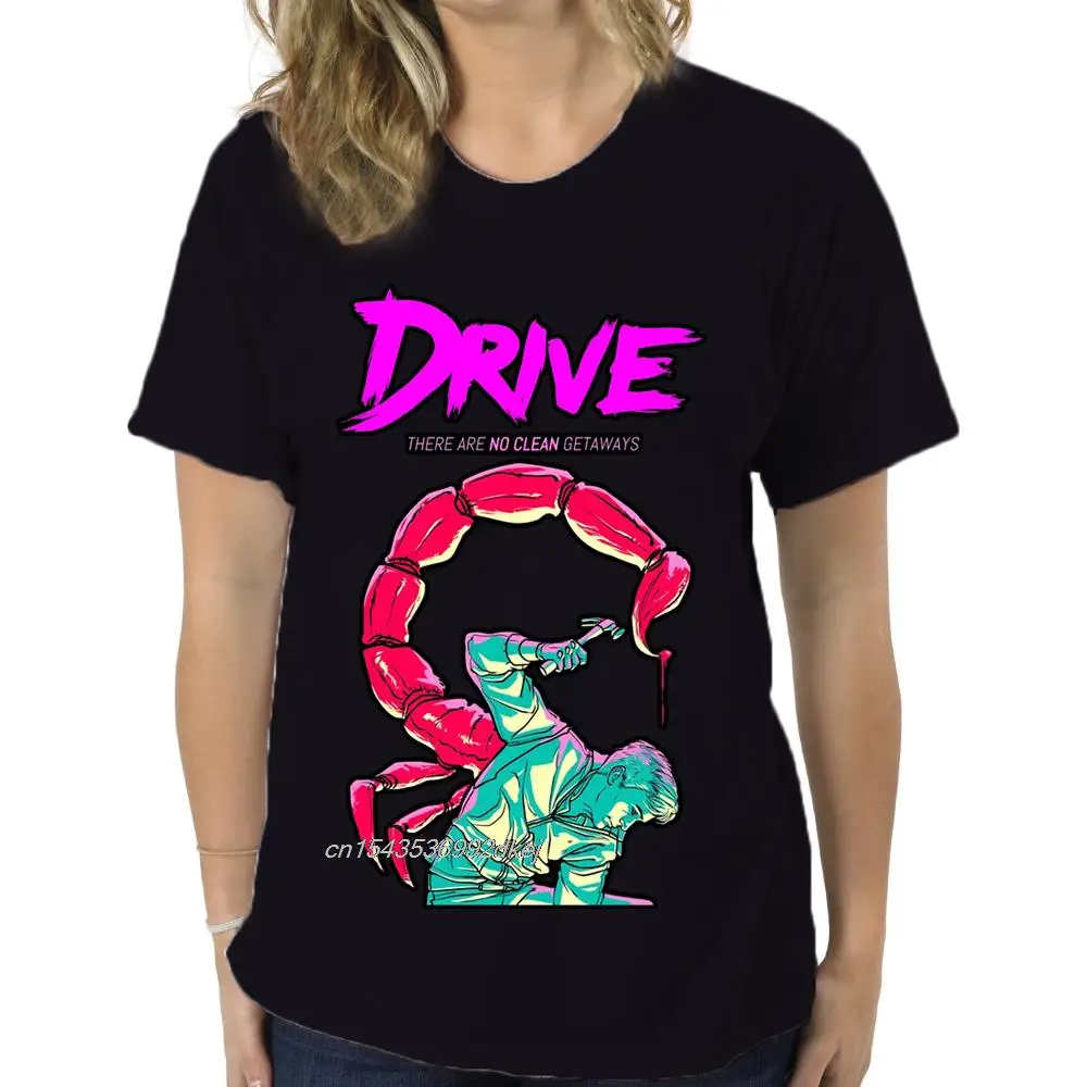 Drive Movie Poster Ryan Gosling T Shirt Black All Sizes S 5Xl Loose Black Men T Shirts Homme Tees Harajuku Funny Rick