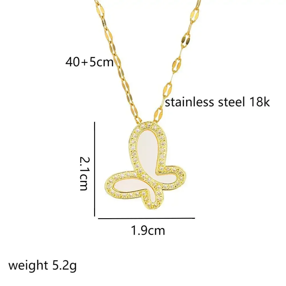 2025年最新のリトルバタフライチタン鋼ネックレスは、女の子にとってとてもファッショナブルで多用途です。