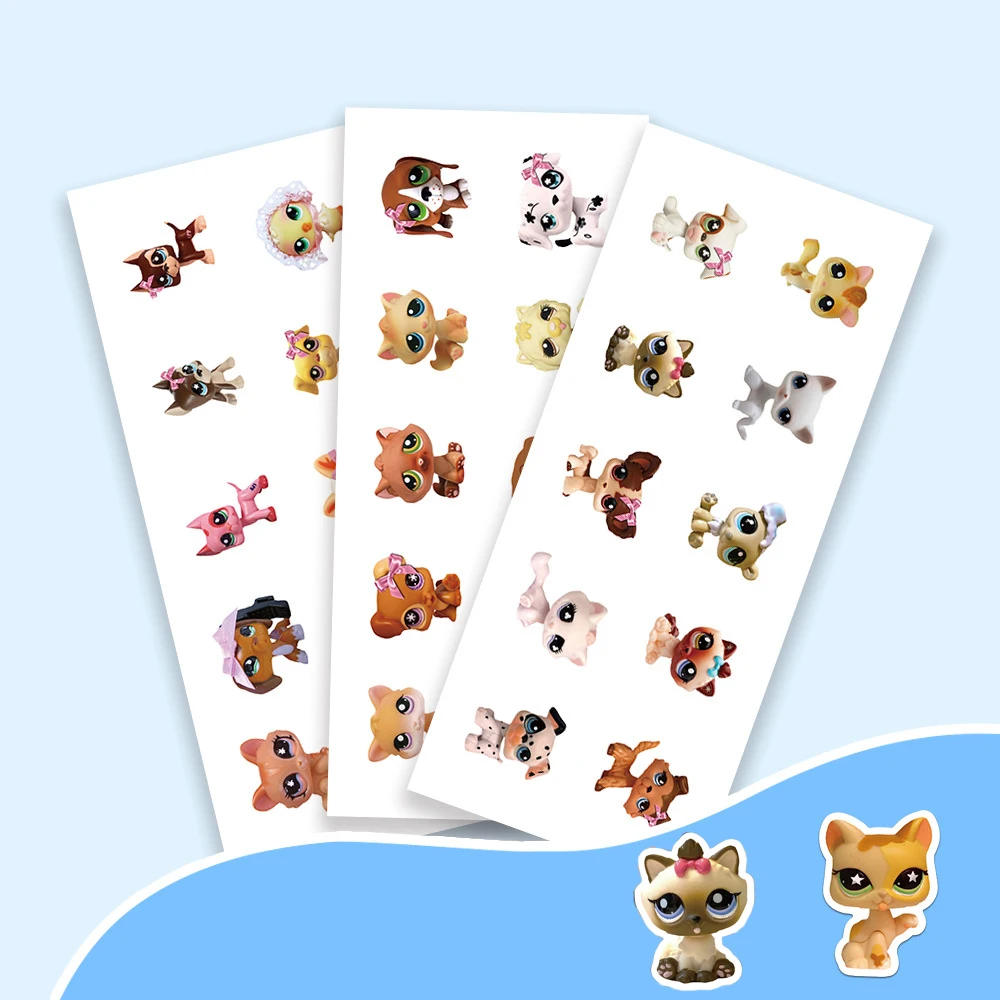 10/30/60 個かわいい漫画 Littlest ペットショップステッカーおかしいアニメ動物ステッカー DIY ノートパソコン電話デカール子供のおもちゃギフト