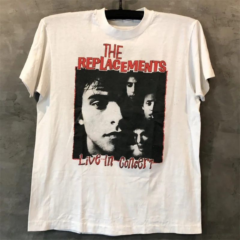 

2025 New Fashion Summer Cotton American Retro Rock Band Street Hip Hop Minority Print Men's and Women's T-shirt Half Sleeve