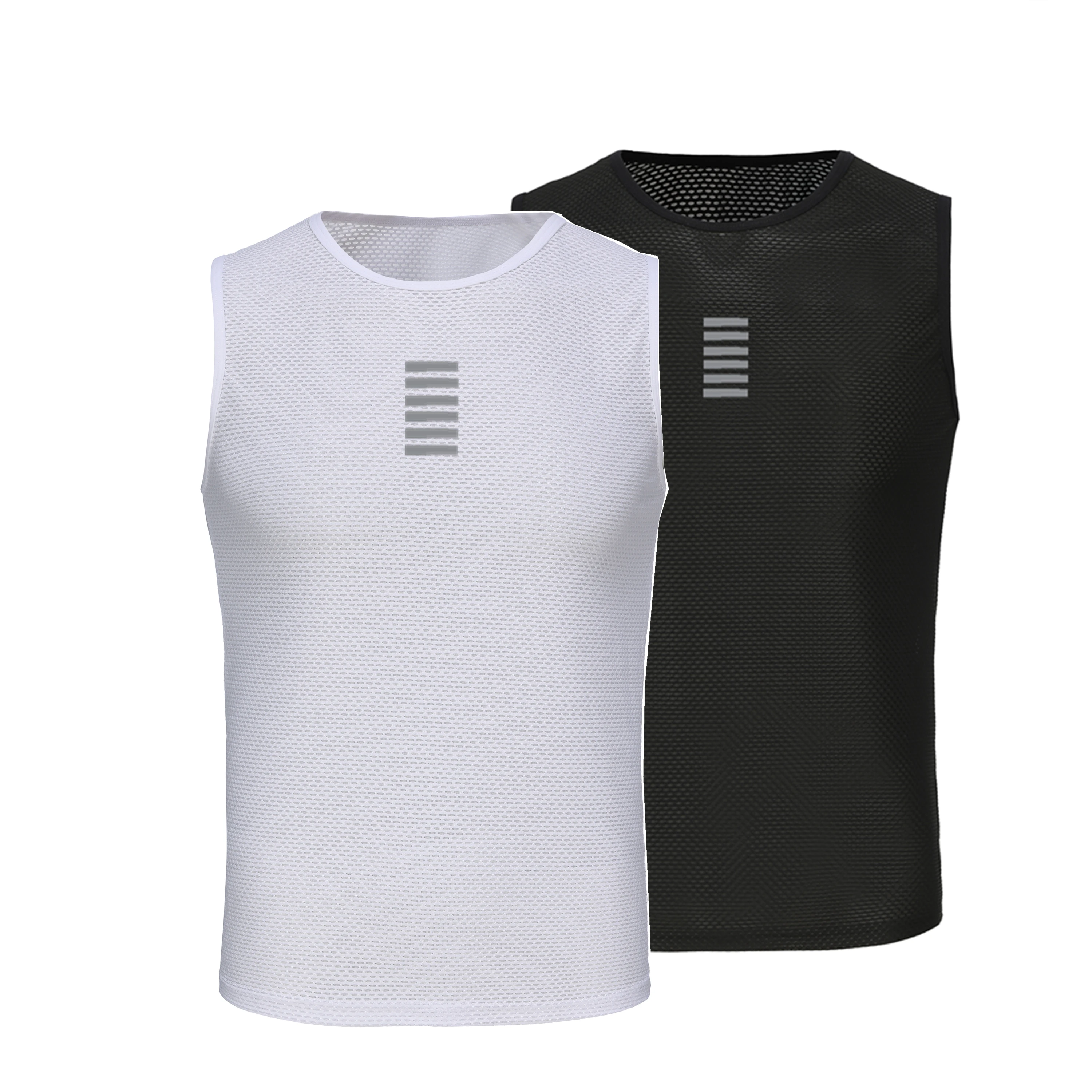 Cycling Reflective Base Layer  Underwear White Cycling Jersey Sport Vest Men Undershirt Quick Dry Elastici Vest Road Bike Jersey