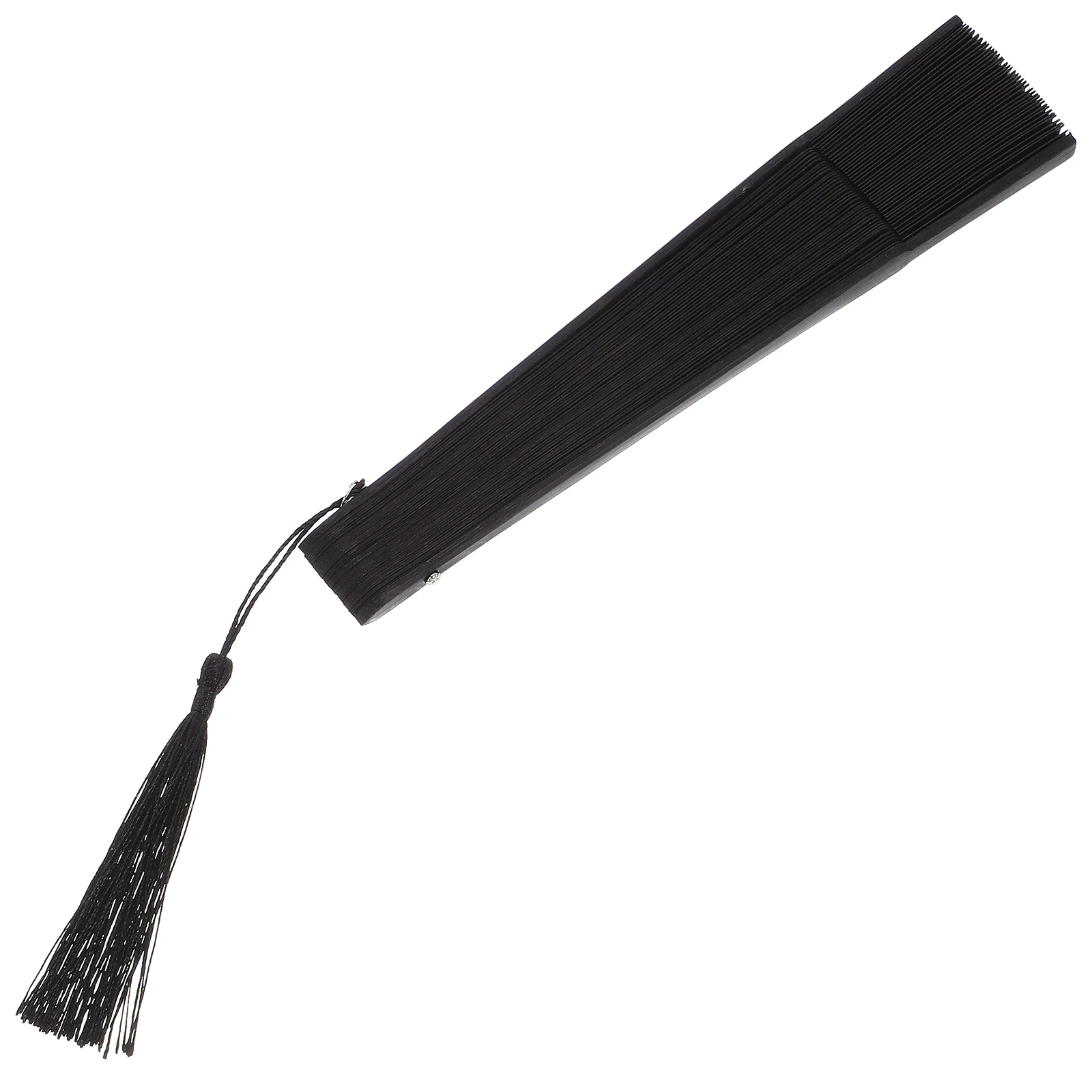 

Black Folding Fan Large Hand Men Handheld Bamboo Silk Strong Wind Outdoor Wedding Party Gift Chinese Hand Fan Decor
