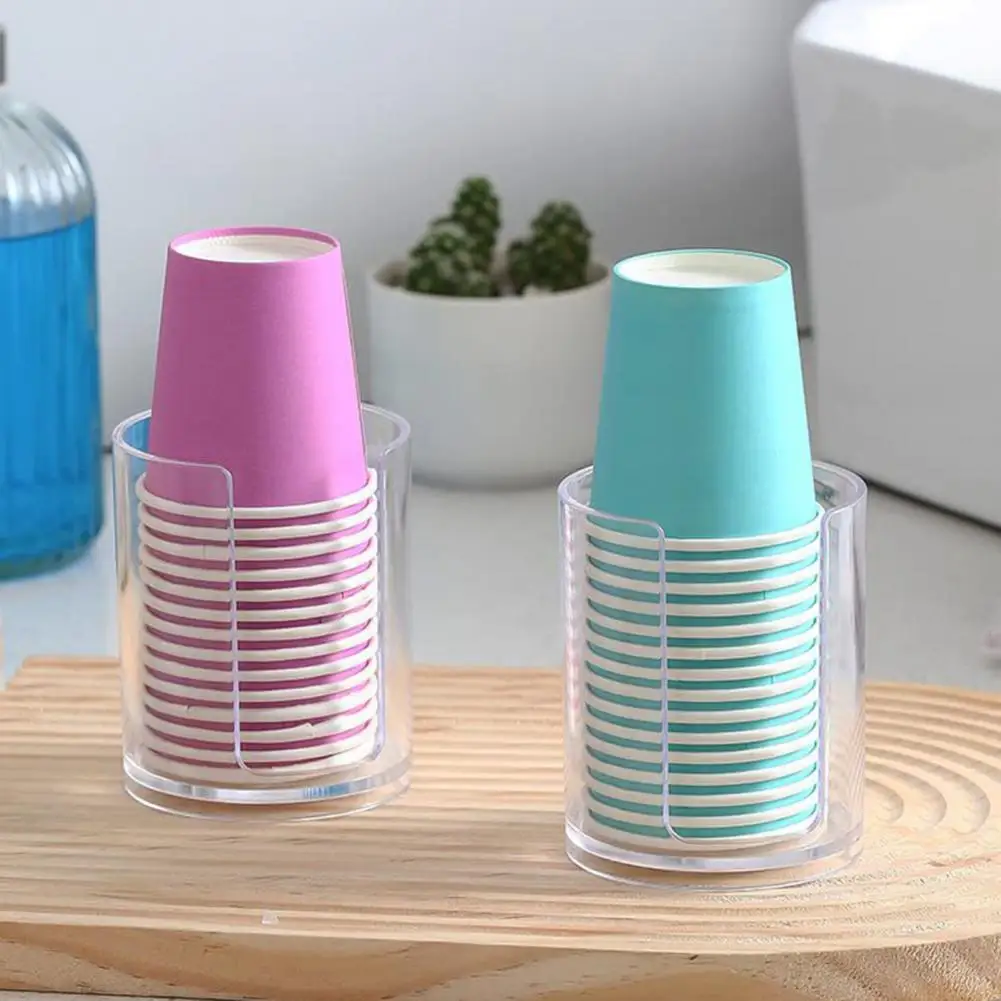 Plastic Cup Organizer Stackable Cup Dispenser U-shaped Space Saving Paper Cup Dispenser Prevent Easy to Use Holder for Mouthwash