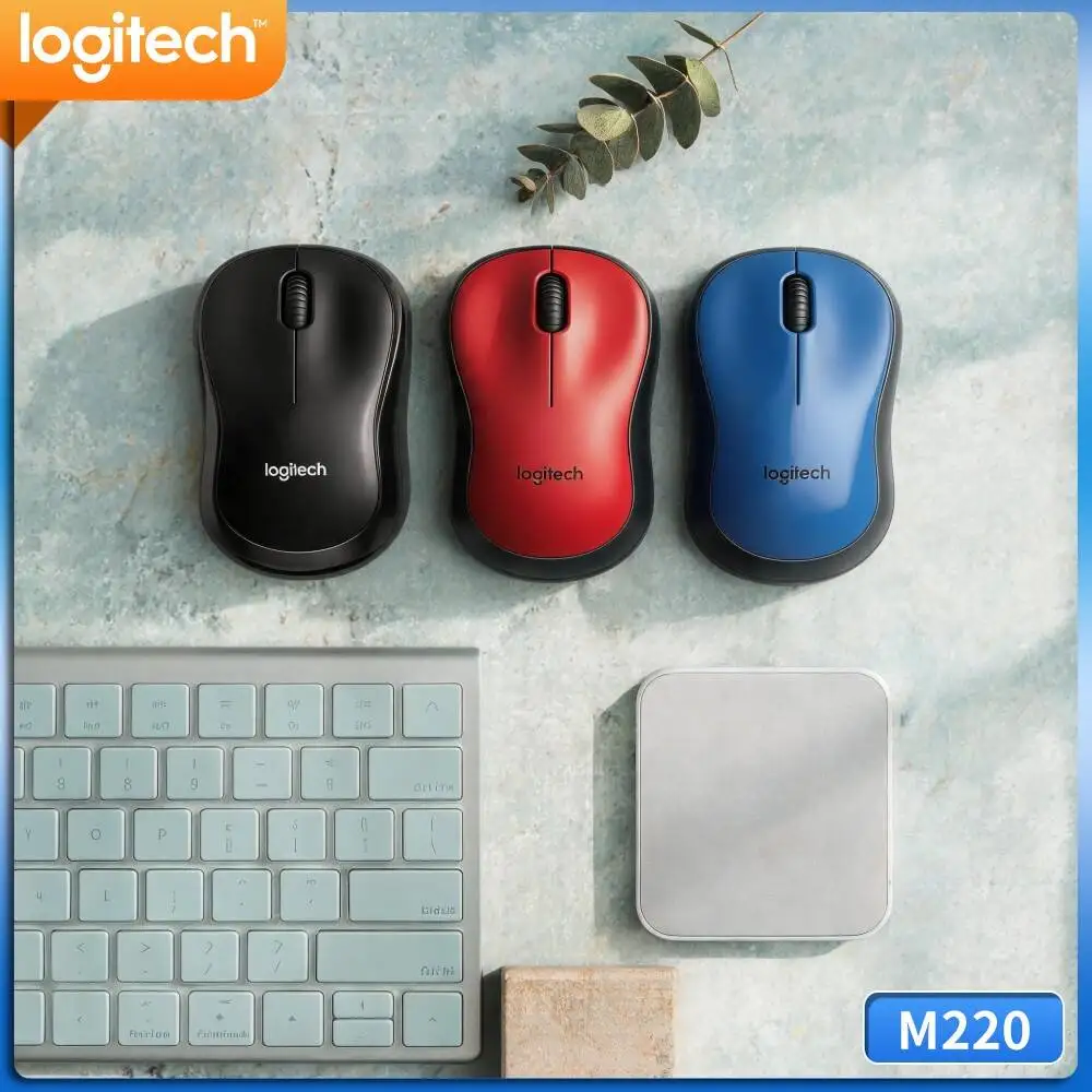 Logitech M220 Wireless Silent Mouse 10m Range 1000 DPI Ergonomic Shape 18-Month Battery Mac Accessory