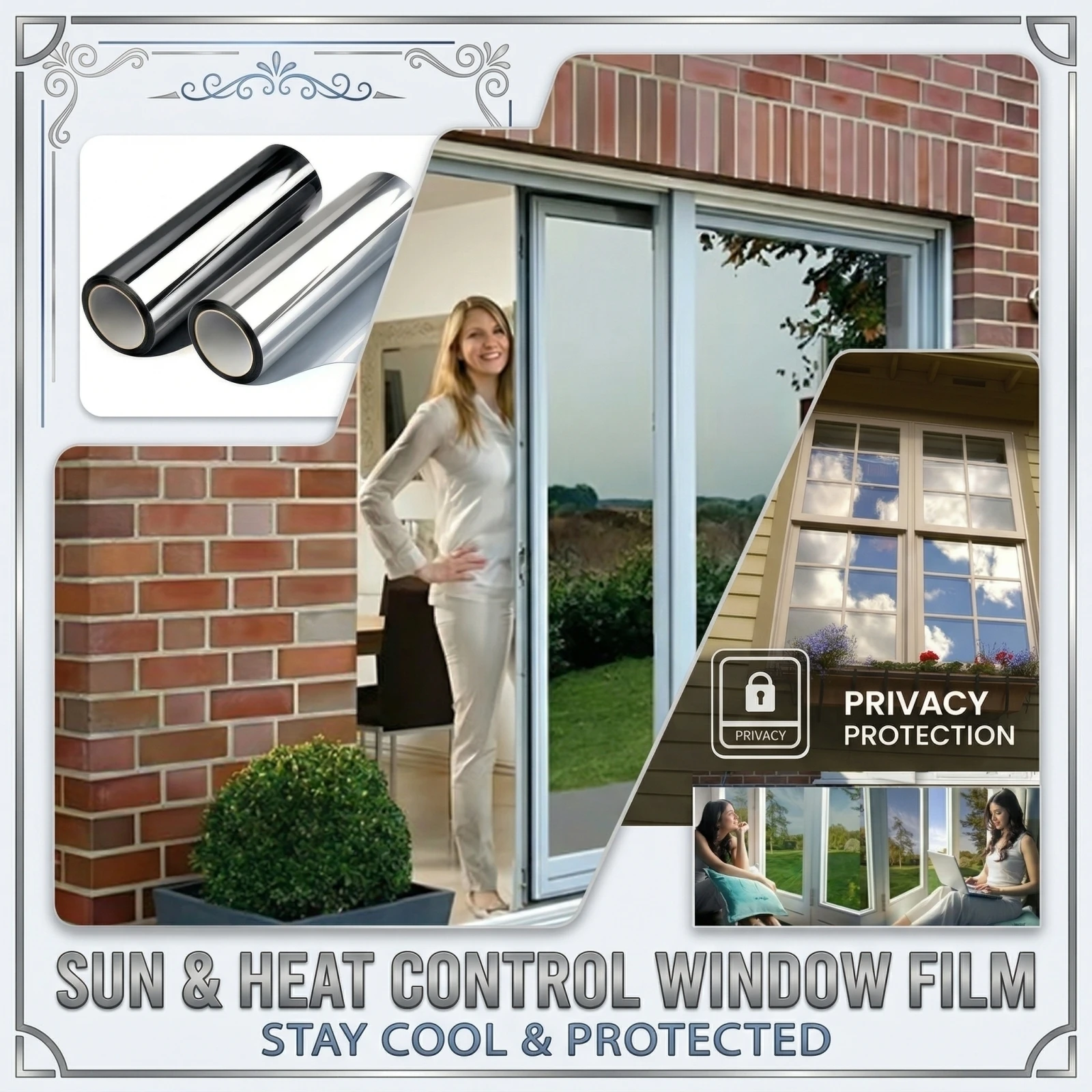 Window Insulation Film Electrostatic Glass Film Household Wall Stickers Balcony Window Sun-shading and Heat-insulating Film