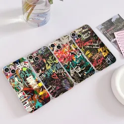 Graffiti Phone Case For iPhone 14 13 12 Mini 11 Pro XS Max X XR SE 6 7 8 Plus Soft Silicone Cover