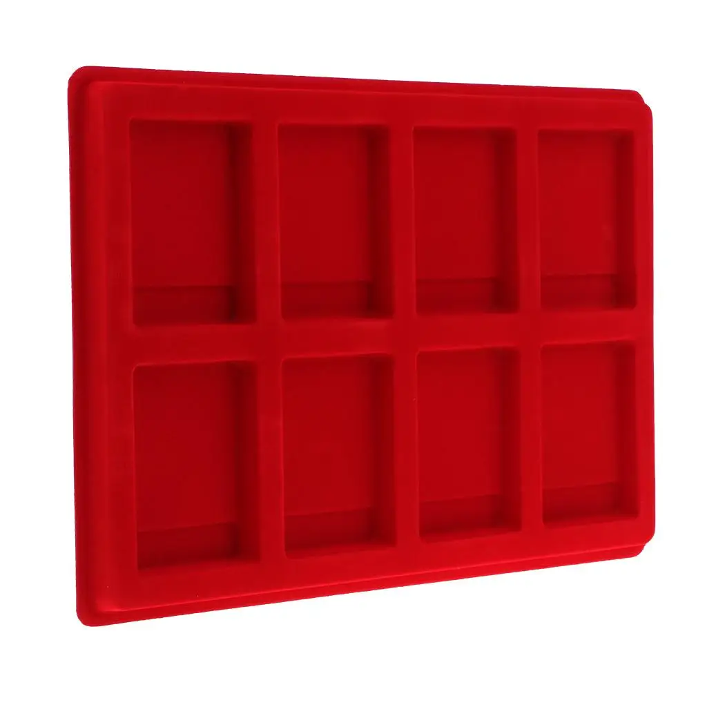 8 Grids Velvet Frame Coin Display Exhibition Tray Coin Collection Box Coin Case for PCGS NGC Display Coin Identification Box