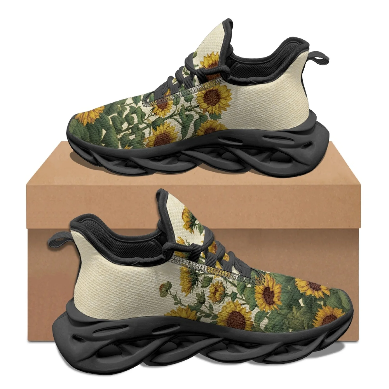 Tênis de Corrida Masculino PENSTROLL Sunflower, Tênis de Corrida em Malha e EVA, Tênis Leves com Solado Blade para Unissex