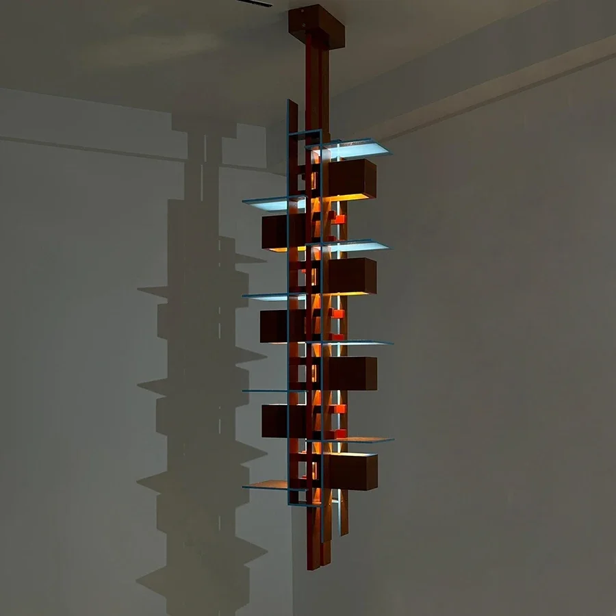 Japanese Solid Wood Pendant Light Frank Lloyd Wright Taliesin Ceiling Lamp For Villa Living Room Dining Room Art Chandelier