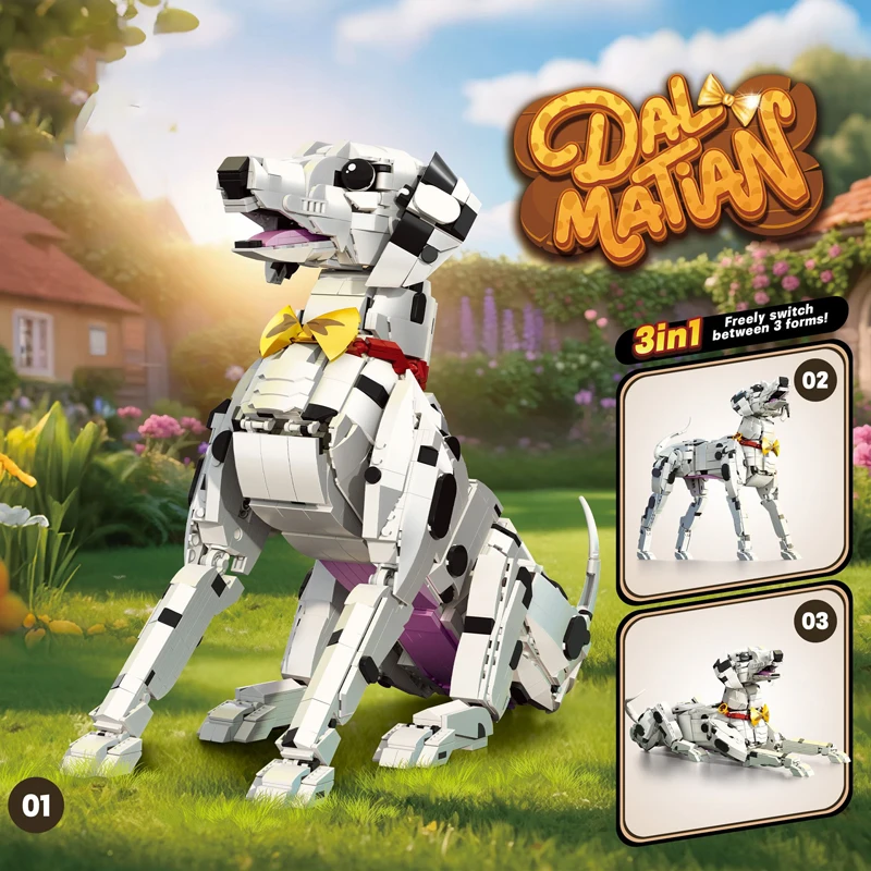 Creative Expert Dalmatian Building Blocks Sets Animal Pet Dog Assembly Brick Model Kit Toys Adults Kids Birthday Gifts 1869PCS