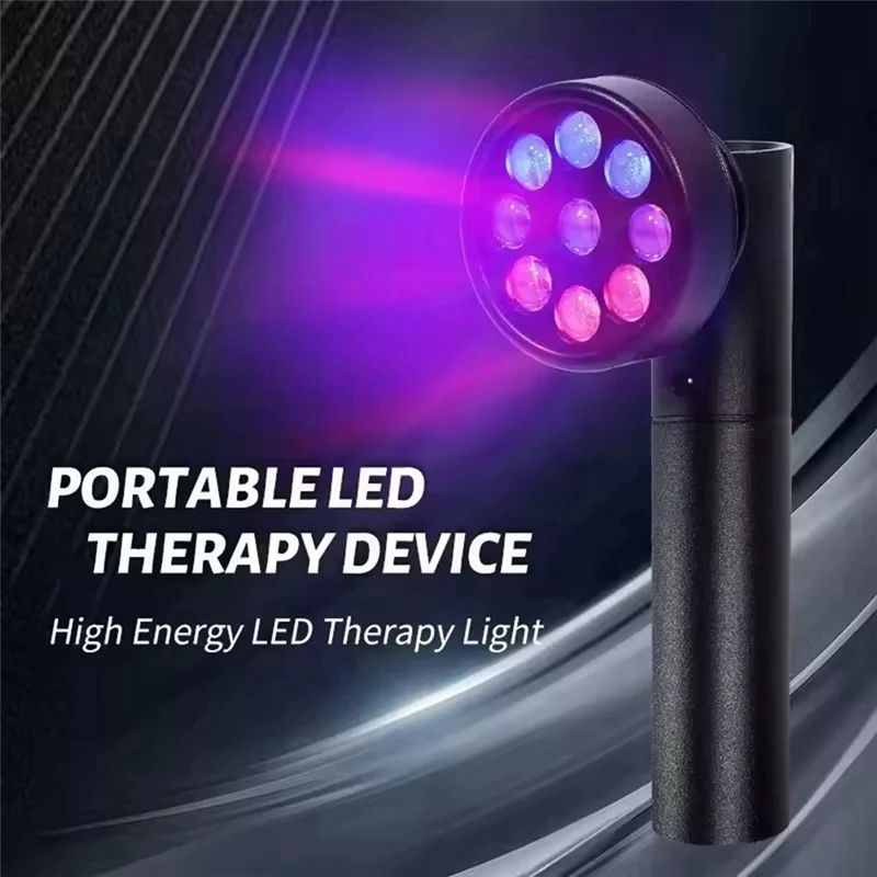 อุปกรณ์เครื่องมือกายภาพบําบัดด้วยแสง AAAC-Red พร้อมไฟ LED 9 ดวง แสงอินฟราเรดสีแดงและใกล้เพื่อบรรเทาอาการปวดตามร่างกาย
