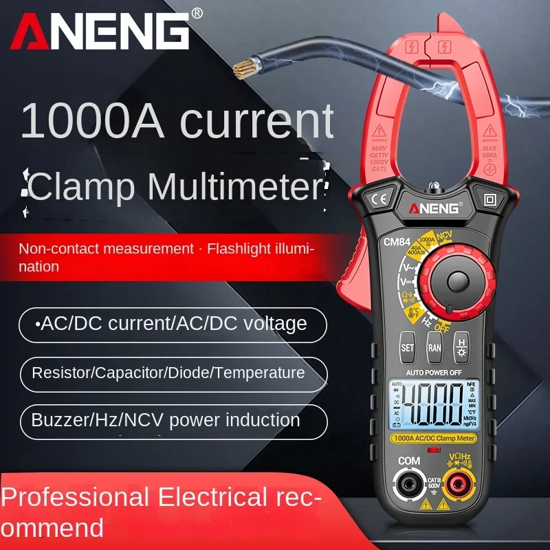 

ANENG High-precision Clamp Multimeter AC and DC 1000A Clamp Meter Multi-function Capacitance Resistance Ammeter