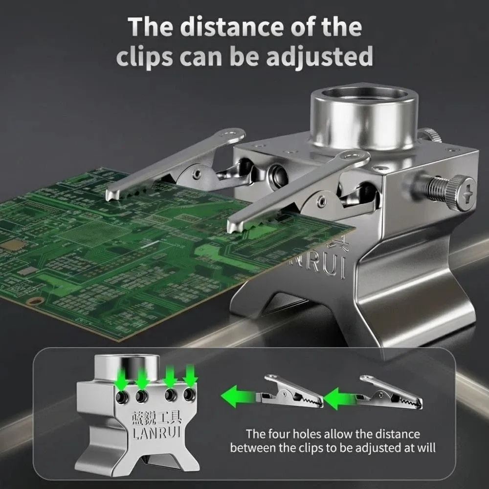 4 Holes Irregular Motherboards Soldering Clamps Magnetic Adjustable Clips Mobile Phone Repair Tools Tailinsert Plate Silver