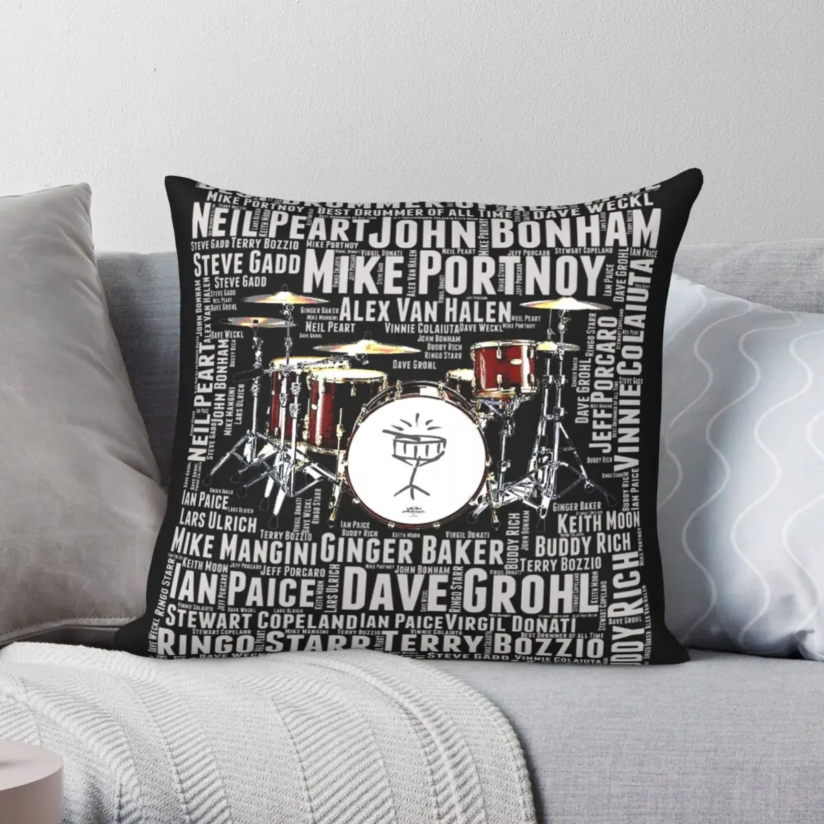 

Лучший барабанщик всех случаев, квадратная наволочка, полиэстер, лен, бархат, наволочка с принтом на молнии, декоративная наволочка для комнаты