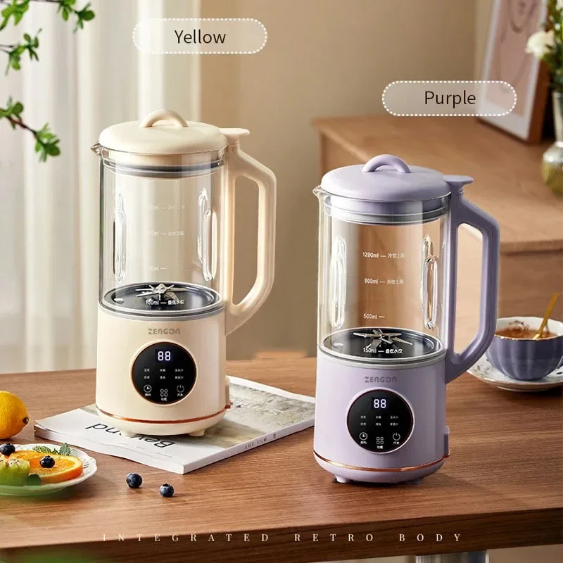 1200ml Soy Milk Machine Electric Juicer Blender Mixer Milk Maker Wall Breaking Machine Rice Paste Maker Breakfast Machine