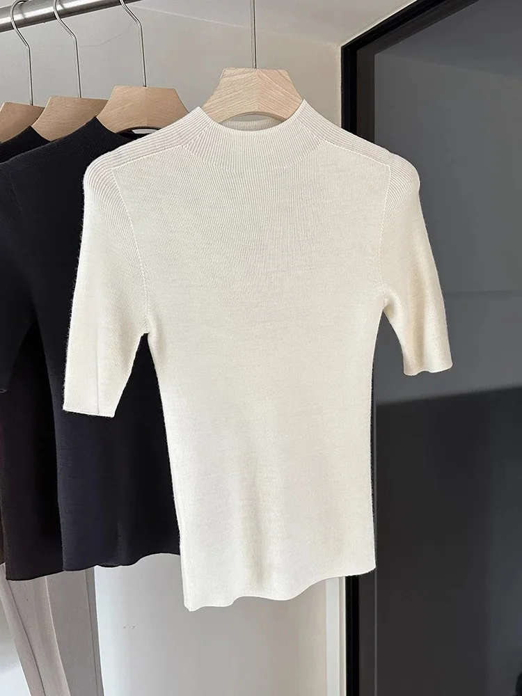 

Slim Fit, мягкая трикотажная основа irt, женский свитер Five Sve Thin mid Sve f с высоким воротником, осенне-зимний свитер-камер, внутренний топ