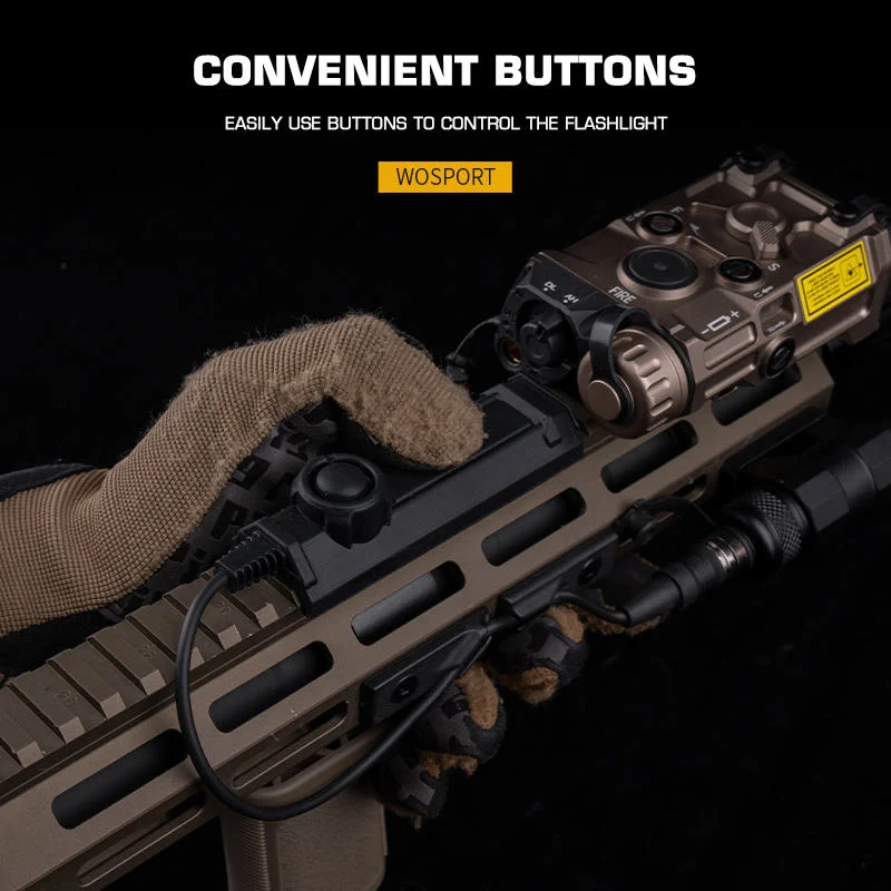 Tactical Remote Pressure Switch crane laser Flashlight Constant Momentary Wire Control Dual‑function Mode Flashlight