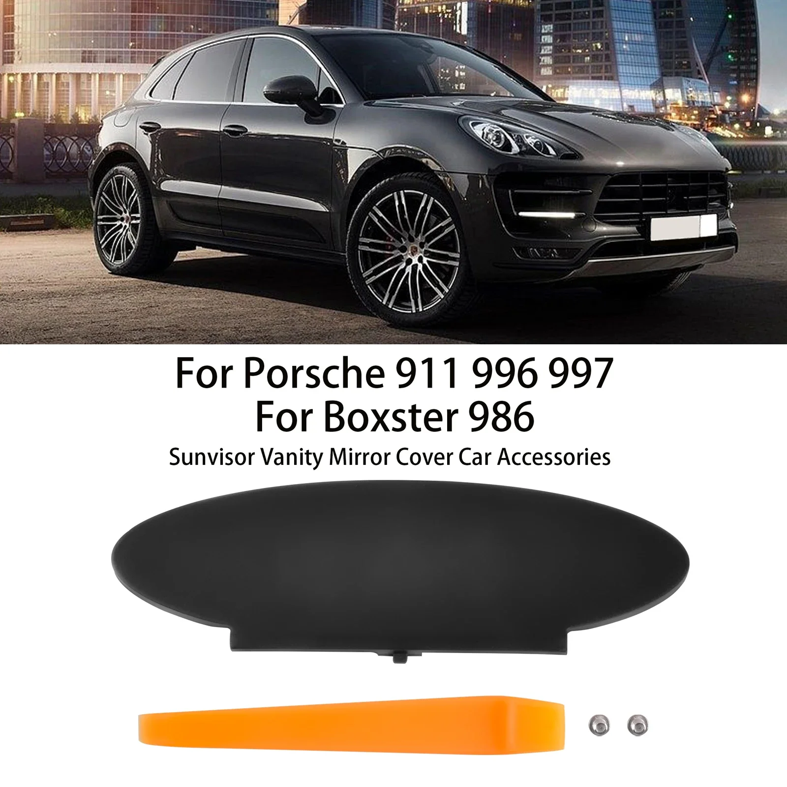 

Sun Visor Vanity Mirror Cover Black Replacement Parts Fit For Porsche 996 997 911 Carrera 986 Boxster 987 Cayman Car Accessories