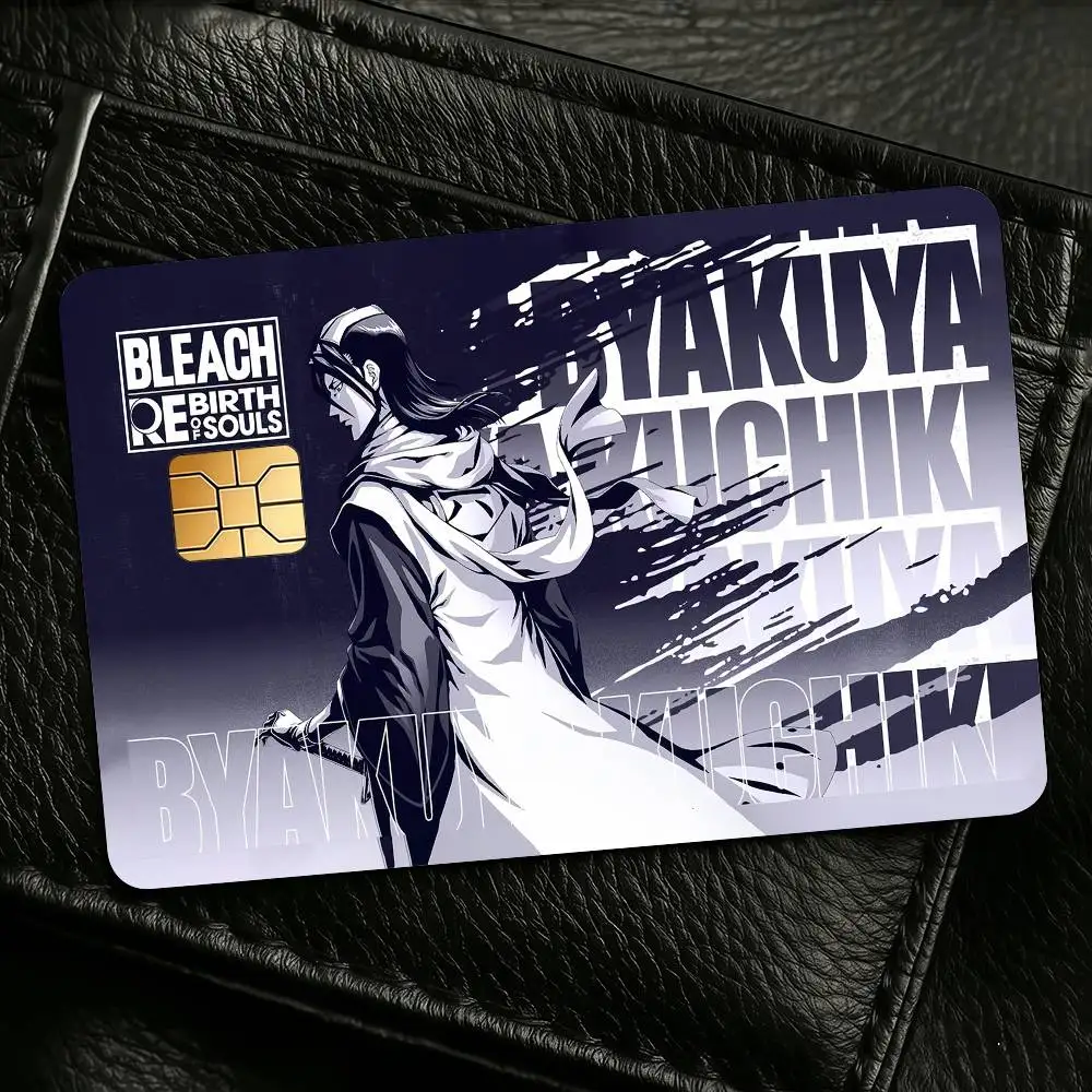 Anime B-BleachES Credit Skin Cover Card Stickers 4PCS Film Bus Pass Front Decoration Bank Debit Waterproof