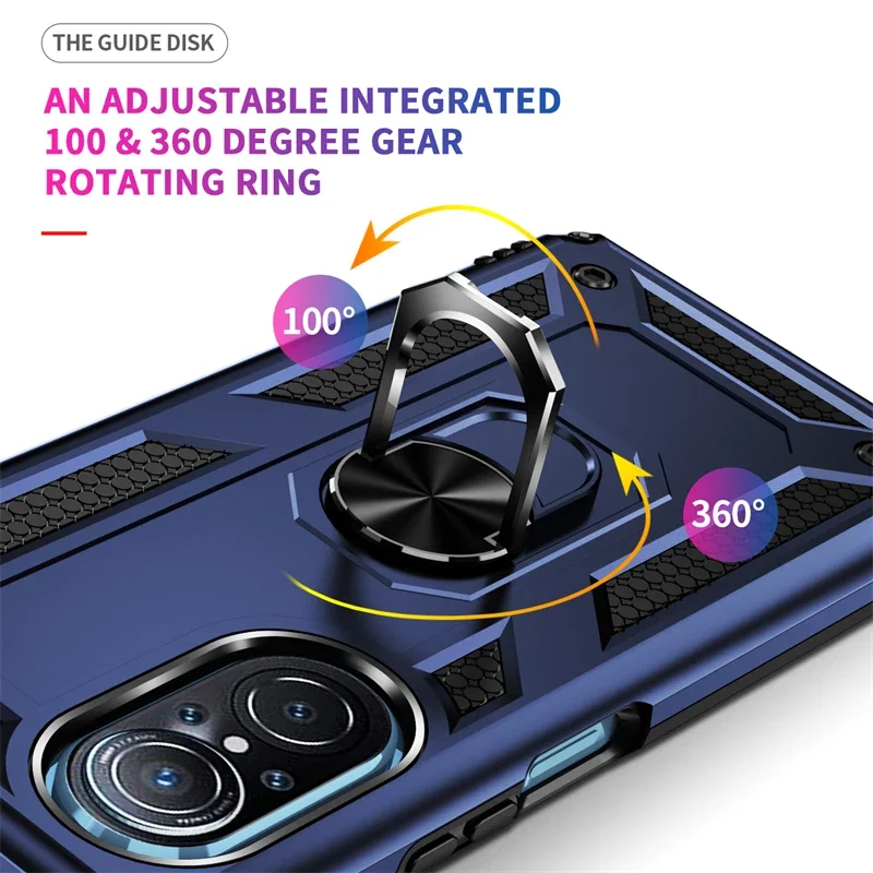 Para huawei nova 9 se caso armadura à prova de choque silicone caso telefone para huawei nova 9se nova9 se carro anel magnético titular capa traseira