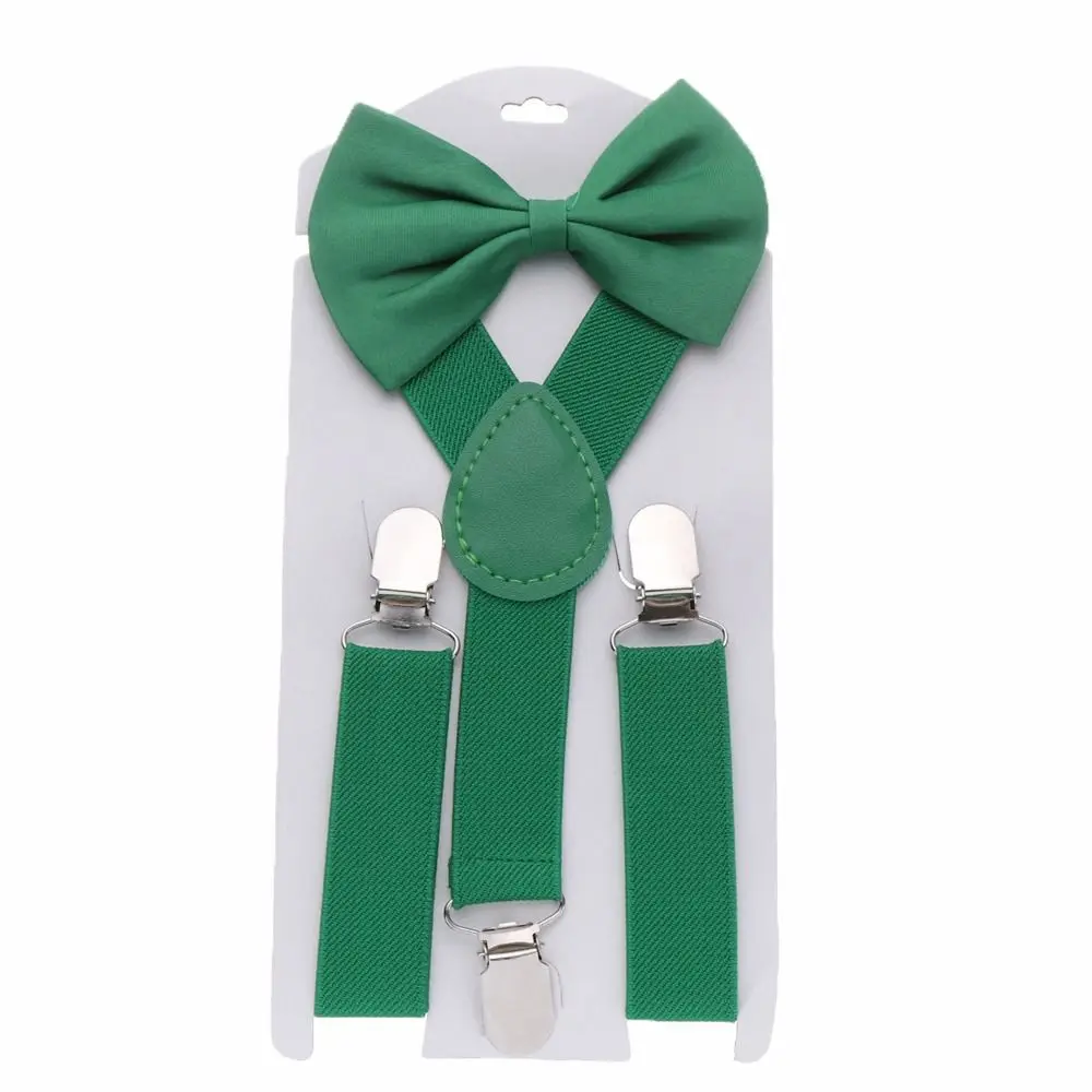 

Hanging For Children Strap Solid Color Performance For Boys Hanging Pants Clip Bow Tie Tie Suspenders Set Suspenders Clips