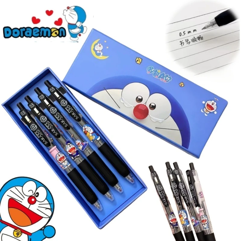 Nueva mercancía de Anime Doraemon, bolígrafo Neutral de dibujos animados bonitos para estudiantes de secundaria y secundaria, bolígrafo de clic especial para exámenes de escritura