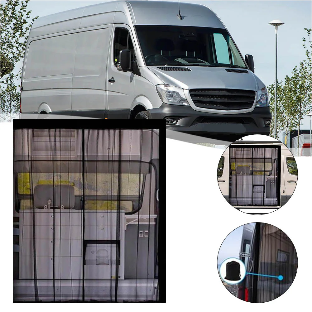 

RV Caravan Door Curtain Breathable Insect MosquitoCurtain RV Mosquito-proof Door Curtain For Camper Sliding Door Back