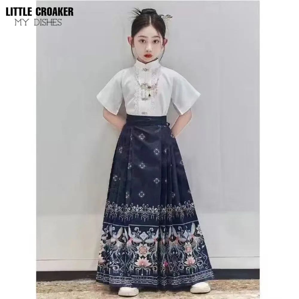 Trung Quốc Bé Gái Hanfu Đầm Đáng Yêu Trẻ Em Chụp Ảnh Giáng Sinh Vintage Trẻ Em Cổ Đại Công Chúa Chụp Ảnh Cosplay Quần Áo