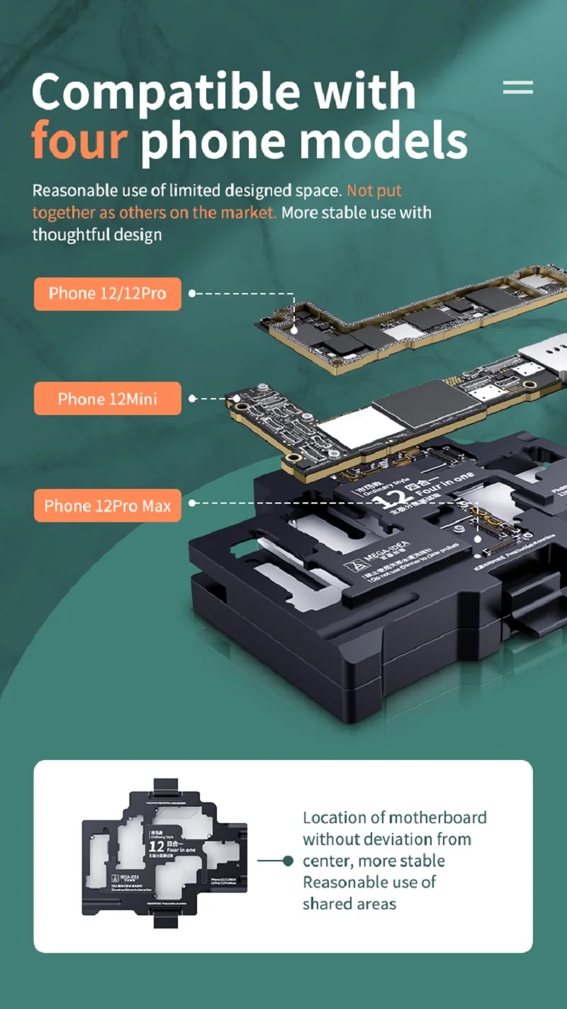 QIANLI Manufacture MainBoard Layered Testing Frame For IPhone X XS 11 12 13 promax Middle Level Radio Frequency Function iSocket