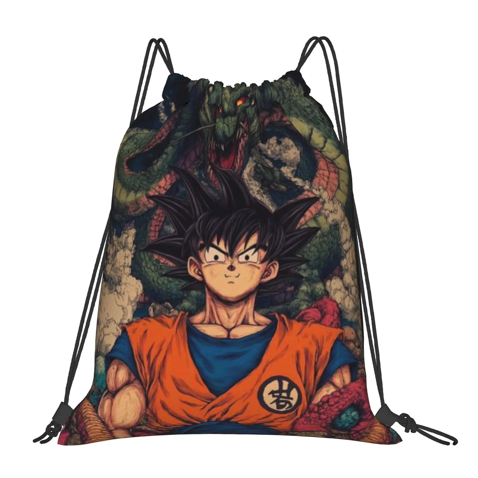 

Портативный рюкзак-мешок на шнурке Son Goku (29) Dragon Ball для походов, езды на велосипеде и спортзала