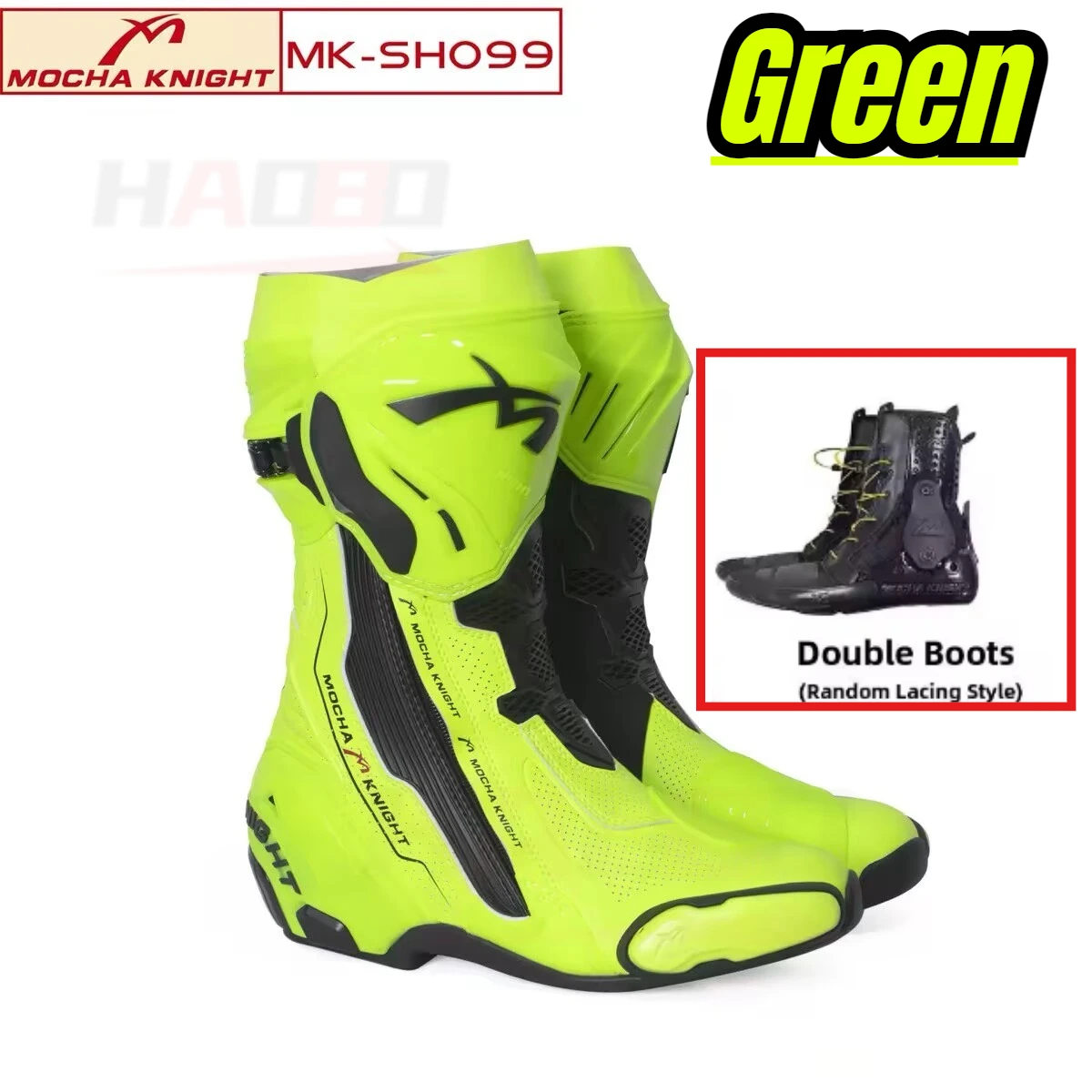 Mocha SH099 Motorcycle Track Riding Boots CE Certification Professional Racing Botas Waterproof Boots Double Botas Motocross