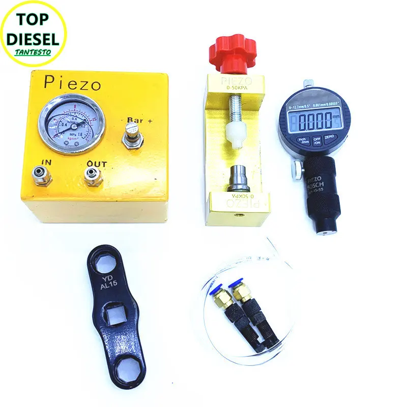 Piezo Diesel Common Rail Injector Disasemble Back Pressure Stability Test  Needle Valve Stroke Measuring Tool Set