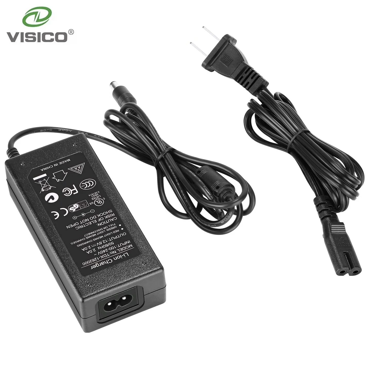 

Visico Battery Adapter Power Supply for Visico 5 Visico 4 Vision 4 ML300 Vision 5 Studio Flash Strobe Output 12.6V DC 2.0A